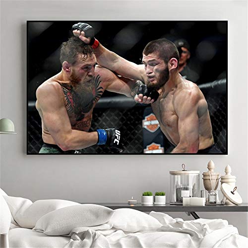 wZUN Póster Pintura Arte Decorativo impresión decoración del hogar Juego de Boxeo Deportes Lienzo Imagen 60x90 Sin Marco