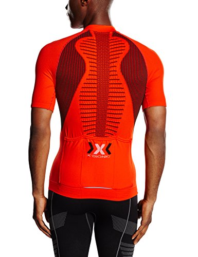 X-Bionic M/C Full Zip Bike The Trick EVO Maillot, Hombre, Naranja (Sun) / Negro, S