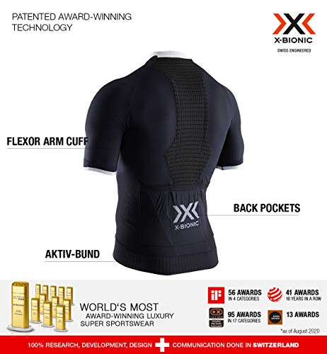 X-Bionic M/C Regulator Bike Race Zip Maillot, Hombre, Negro, L