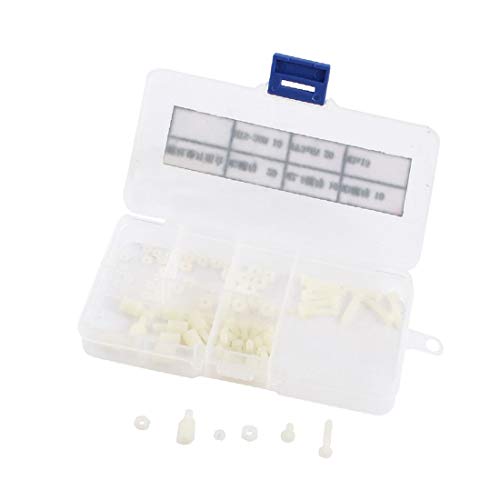 X-DREE 80 UNIDS Nylon Blanco Tuercas Hexagonales + Tornillos de Cabeza Cruzada Phillips redondos + Aisladores Hexagonales Roscados Separadores Soportes Set (52eb2c79557193c242e1cd11bfe76167) X-DREE 80 UNIDS Nylon Blanco Tuercas Hexagonales + Tornillos de Cabeza Cruzada Phillips redondos + Aisladores Hexagonales Roscados Separadores Soportes Set (52eb2c79557193c242e1cd11bfe76167)