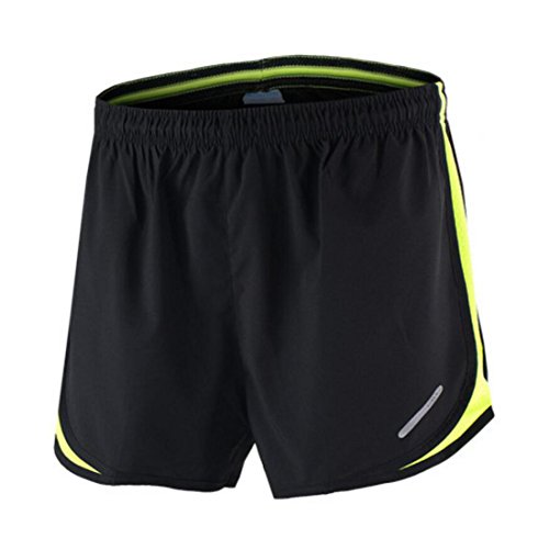 X-Labor Pantalones cortos deportivos para hombre, con slip interior, gimnasio, yoga, pantalones cortos de entrenamiento, color verde, tamaño EU L (Tag:XL)