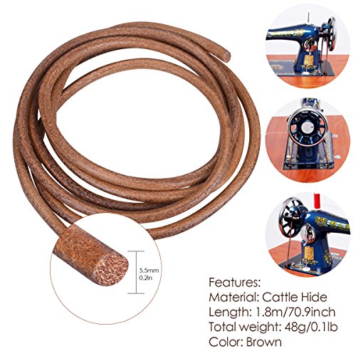 X-Mile Correa De Cuero Para Singer Maquina De Coser de Pedal Cinturón de la Máquina de Coser de la piel Hecho Resistente Durable con 3 Ganchos Uso Fácil de las Máquinas de Coser de Pedal Marrón X-Mile Correa De Cuero Para Singer Maquina De Coser de Pedal Cinturón de la Máquina de Coser de la piel Hecho Resistente Durable con 3 Ganchos Uso Fácil de las Máquinas de Coser de Pedal Marrón