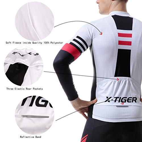 X-TIGER Ciclismo Maillots para Hombres con Tirantes Manga Corta Transpirable Secado Rápido con 5D Acolchado Gel Culotes Pantalones Cortos (Rojo y Negro, XL (CN)= L (EU)) X-TIGER Ciclismo Maillots para Hombres con Tirantes Manga Corta Transpirable Secado Rápido con 5D Acolchado Gel Culotes Pantalones Cortos (Rojo y Negro, XL (CN)= L (EU))