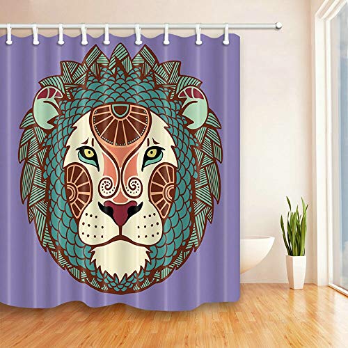 XCBN Cortina de baño Linda de Dibujos Animados Cortina de Ducha de Tela Impermeable Cortina de Ducha con Estampado 3D Gato Perro búho Cortina de bebé para baño A11 180x200cm