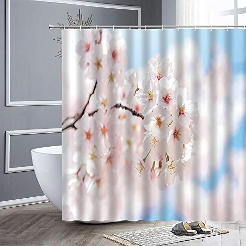 XCBN Cuarto de Ducha jardín Flores de Colores Paisaje Natural 3D Impermeable baño Cortina de Ducha decoración A16 200x200cm