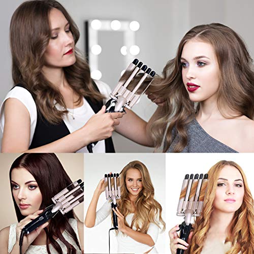 Xchingwan 5 Barrel Iron Curling Iron 5 Barrel Curly Hair Styling Tools Pinzas para rizar, onda grande Férula ondulada Aleación ambiental Hair Crimpers Plancha con pantalla digital de temperatura Xchingwan 5 Barrel Iron Curling Iron 5 Barrel Curly Hair Styling Tools Pinzas para rizar, onda grande Férula ondulada Aleación ambiental Hair Crimpers Plancha con pantalla digital de temperatura