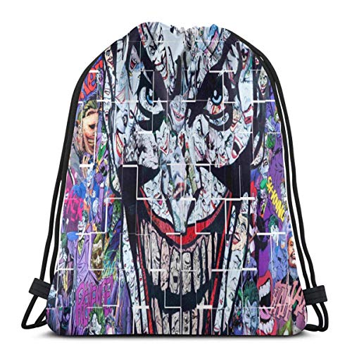 XCNGG Arthur-Fleck Drawstring Bag Unisex Fitness School Sport Bag Classic Printed Diseñado para Hombres Mujeres