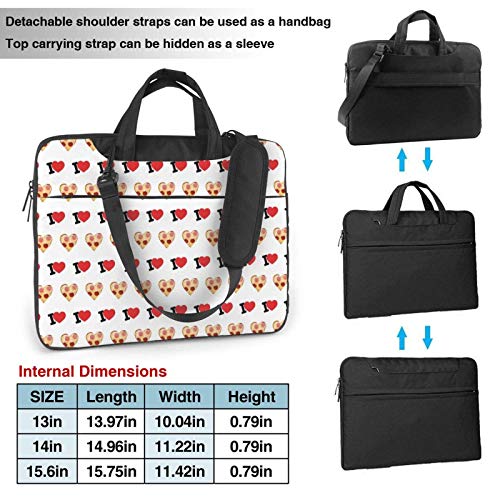 XCNGG Bolso de hombro Computer Bag Laptop Bag, Delicate Pizza Business Briefcase Protective Bag Cover for Ultrabook, MacBook, Asus, Samsung, Sony, Notebook 15.6 inch