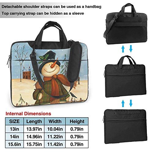 XCNGG Bolso de hombro Computer Bag Laptop Bag, Snowman Bird Business Briefcase Protective Bag Cover for Ultrabook, MacBook, Asus, Samsung, Sony, Notebook 14 inch