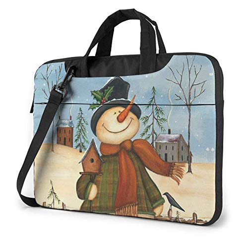 XCNGG Bolso de hombro Computer Bag Laptop Bag, Snowman Bird Business Briefcase Protective Bag Cover for Ultrabook, MacBook, Asus, Samsung, Sony, Notebook 14 inch