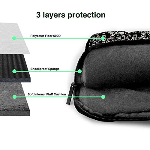 XCNGG Bolso de hombro Computer Bag Laptop Bag, Striped Snowman Business Briefcase Protective Bag Cover for Ultrabook, MacBook, Asus, Samsung, Sony, Notebook 13 inch