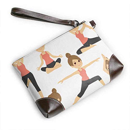 XCNGG Bolso de viaje de embrague cosmético impermeable suave para niños lindos en diferentes posturas de yoga bolso de mano de cuero para mujer con cremallera para mujeres y niñas XCNGG Bolso de viaje de embrague cosmético impermeable suave para niños lindos en diferentes posturas de yoga bolso de mano de cuero para mujer con cremallera para mujeres y niñas