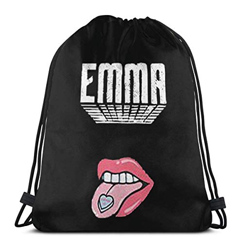 XCNGG Emma Chamberlain Drawstring Bag Unisex Fitness School Sport Bag Classic Printed Diseñado para Hombres Mujeres XCNGG Emma Chamberlain Drawstring Bag Unisex Fitness School Sport Bag Classic Printed Diseñado para Hombres Mujeres