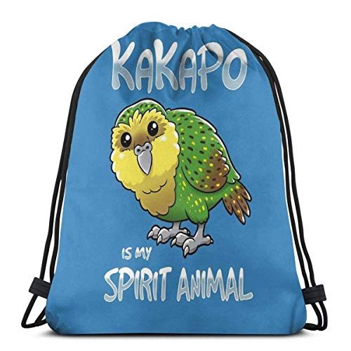 XCNGG Kakapo Spirit Animal Drawstring Bag Sports Fitness Bag Bolsa de Viaje Bolsa de Regalo