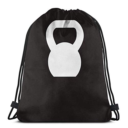 XCNGG Kettlebell WOD Mochila Deportiva Plegable Impermeable Blanca Bolsa de Gimnasio Mochila con cordón