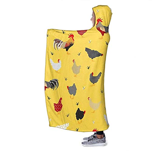 XCNGG Manta con Capucha Hooded Blanket Throw Chicken Farm Super Soft Sherpa Fleece Blanket Hood Poncho Cloak Cape XCNGG Manta con Capucha Hooded Blanket Throw Chicken Farm Super Soft Sherpa Fleece Blanket Hood Poncho Cloak Cape