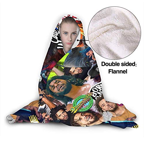 XCNGG Manta con Capucha Hooded Blanket Throw J Cole Collage Super Soft Sherpa Fleece Blanket Hood Poncho Cloak Cape XCNGG Manta con Capucha Hooded Blanket Throw J Cole Collage Super Soft Sherpa Fleece Blanket Hood Poncho Cloak Cape
