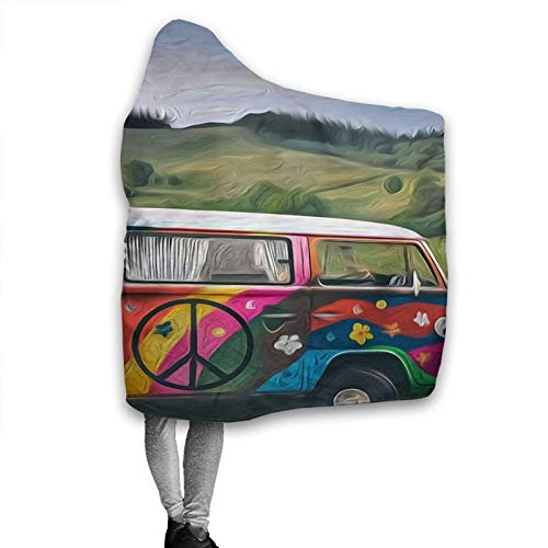 XCNGG Manta con Capucha Hooded Blanket Throw Wild CampingStyle Super Soft Sherpa Fleece Blanket Hood Poncho Cloak Cape