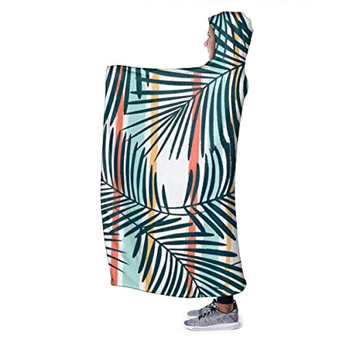 XCNGG Manta con Capucha Tropical Palm Leaves Hooded Blanket Windproof Cozy Hooded Throw Wrap Soft Sofa Blanket Thermal Hoodie Wearable Blanket Durable Flannel Hooded Sherpa Blanket for Men Women XCNGG Manta con Capucha Tropical Palm Leaves Hooded Blanket Windproof Cozy Hooded Throw Wrap Soft Sofa Blanket Thermal Hoodie Wearable Blanket Durable Flannel Hooded Sherpa Blanket for Men Women
