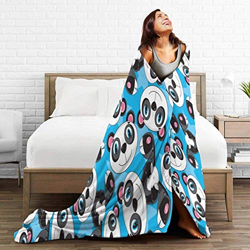 XCNGG mantas de cama mantas de siesta mantas de aire acondicionado Panda Pattern Sherpa Blanket Comfy Premium Winter Flannel Throw Blanket Comfortable Fleece Noon Break Blanket Durable Office Lap Blan