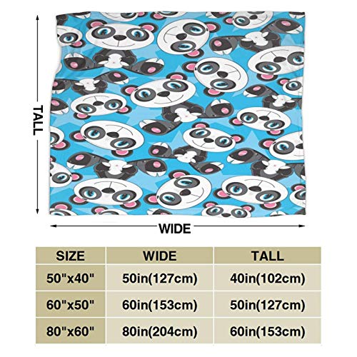 XCNGG mantas de cama mantas de siesta mantas de aire acondicionado Panda Pattern Sherpa Blanket Comfy Premium Winter Flannel Throw Blanket Comfortable Fleece Noon Break Blanket Durable Office Lap Blan
