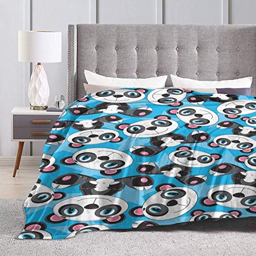 XCNGG mantas de cama mantas de siesta mantas de aire acondicionado Panda Pattern Sherpa Blanket Comfy Premium Winter Flannel Throw Blanket Comfortable Fleece Noon Break Blanket Durable Office Lap Blan
