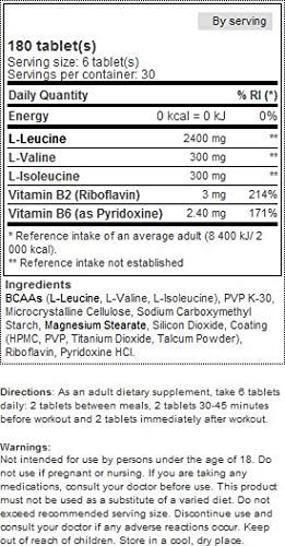 Xcore BCAA 8:1:1 Complex SS - Suplemento para atletas, aminoácidos para el músculo, la recuperación rápida, el sistema inmune, la fuerza y el refuerzo de la energía, 180 comprimidos Xcore BCAA 8:1:1 Complex SS - Suplemento para atletas, aminoácidos para el músculo, la recuperación rápida, el sistema inmune, la fuerza y el refuerzo de la energía, 180 comprimidos