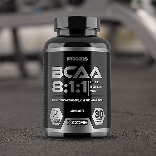 Xcore BCAA 8:1:1 Complex SS - Suplemento para atletas, aminoácidos para el músculo, la recuperación rápida, el sistema inmune, la fuerza y el refuerzo de la energía, 180 comprimidos Xcore BCAA 8:1:1 Complex SS - Suplemento para atletas, aminoácidos para el músculo, la recuperación rápida, el sistema inmune, la fuerza y el refuerzo de la energía, 180 comprimidos