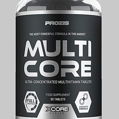 Xcore Multicore - Multivitaminé, Améliore le Niveau d'Énergie et la Permormance Musculaire , Supplément de Croissance, Action Anabolisante , 90 gélules,30 Doses