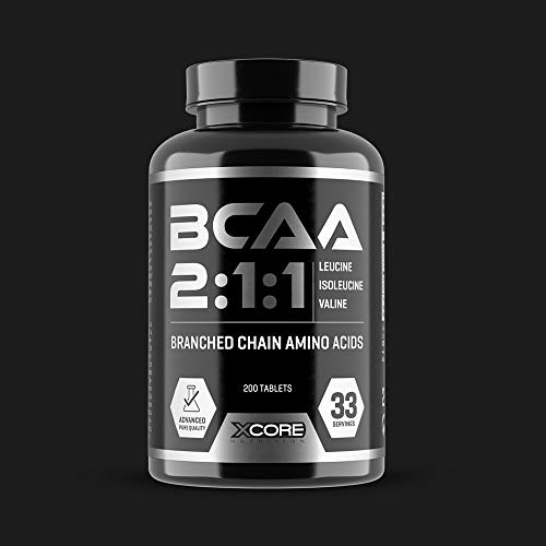 Xcore Nutrition BCAA Complex 3100 - Fórmula de Aminoácidos para el Crecimiento Muscular, rendimiento y la Recuperación - 200 tabletas, 33 Dosis