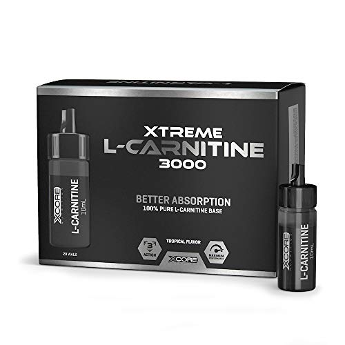 Xcore Nutrition Xtreme L-Carnitine, Fruta Tropical - 20 Unidades