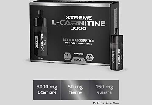 Xcore Nutrition Xtreme L-Carnitine, Limón - 20 Unidades