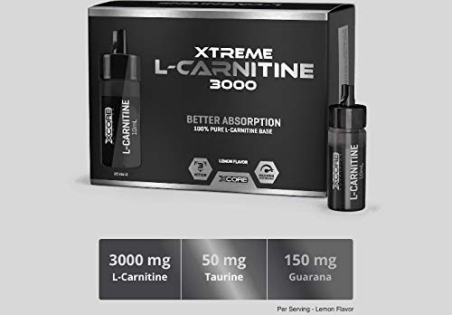 Xcore Nutrition Xtreme L-Carnitine, Limón - 20 Unidades