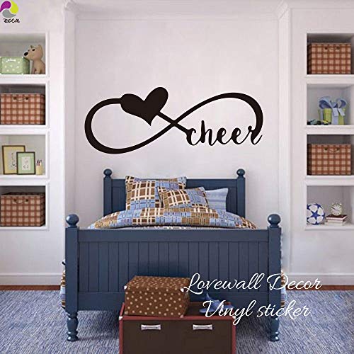 XCSJX Citas de vítores ilimitados Pegatinas de Pared Dormitorio Habitación de los niños Calcomanías de vítores ilimitadas Bebé Kindergarten Baloncesto Decoración de Vinilo 116x43cm