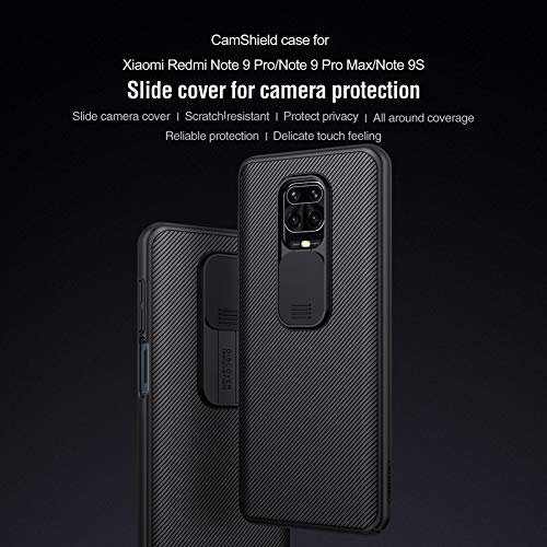 XCYYOO Funda para Redmi Note9 Pro/Note9 Pro MAX,[Protección de la cámara] [2 Pack Protector Pantalla ] Deslizante Cámara Proteger Ultra-Delgado PC Prueba Polvo Antideslizante Anti-arañazos Estuche