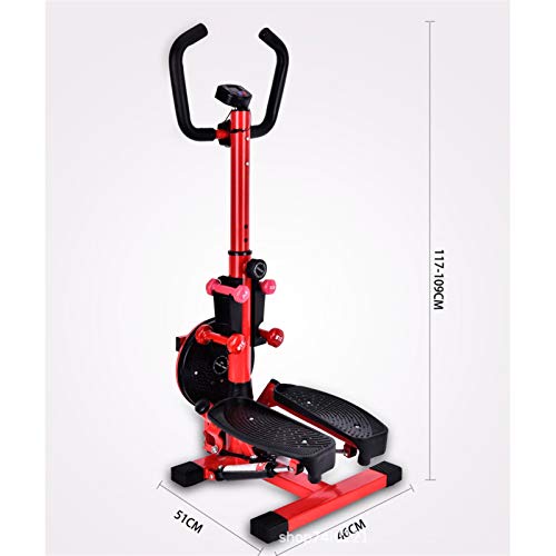 XCZQ Principiante Stepper Femenino Hogar Silencio Pérdida de Peso Artefacto In-Sitio Montañismo Pedal Máquina Deportes Equipo de Fitness Pequeño Estufas Máquina UN (Color : Red, Size : 31x48inch)