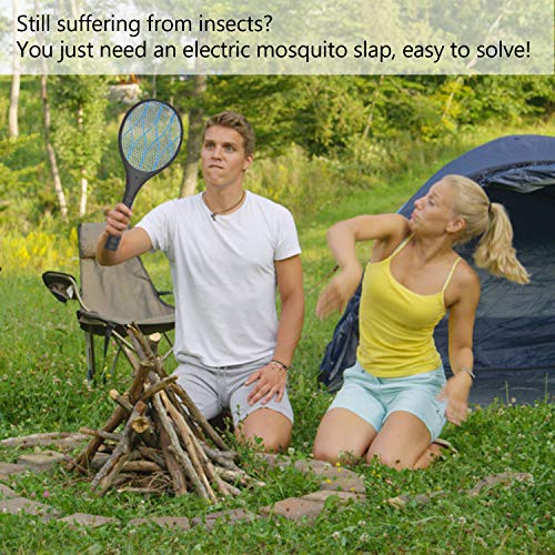 Xddias Raqueta Mosquitos Eléctrico, Anti Moscas Insectos Zapper Swatter Electrica, USB Recargable, 4000 Voltios, Iluminación LED, Dos Capas de rotección de Malla Xddias Raqueta Mosquitos Eléctrico, Anti Moscas Insectos Zapper Swatter Electrica, USB Recargable, 4000 Voltios, Iluminación LED, Dos Capas de rotección de Malla