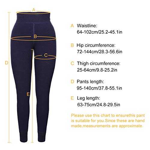 XDDIAS Térmicas Leggins Mujer, 2 Pares Cálidas de Invierno Pantalones, Alta Elasticidad Mujeres Grueso Polainas(Negro +Azul Marino) XDDIAS Térmicas Leggins Mujer, 2 Pares Cálidas de Invierno Pantalones, Alta Elasticidad Mujeres Grueso Polainas(Negro +Azul Marino)