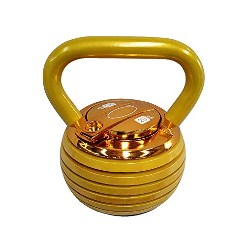 XER Juego de pesas rusas ajustables de 20 libras para levantamiento de pesas, color dorado