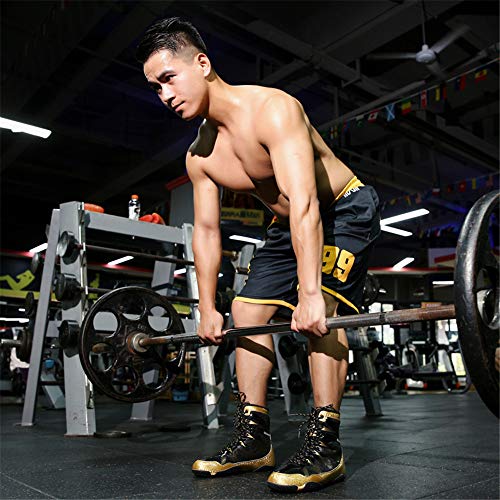 XFQ Zapatos Adultos De Boxeo, Lucha Unisex Formadores Botas Buffer Antideslizante Transpirable Zapatillas De Deporte De Lucha De La Aptitud,Oro,37EU XFQ Zapatos Adultos De Boxeo, Lucha Unisex Formadores Botas Buffer Antideslizante Transpirable Zapatillas De Deporte De Lucha De La Aptitud,Oro,37EU
