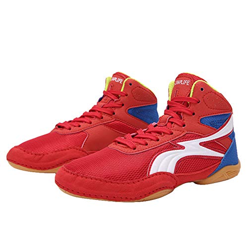 XFQ Zapatos De Boxeo Niños, Top del Punto Bajo Fighting Formadores De Peso Ligero Y Transpirable Antideslizante Profesión Lucha Aptitud Zapatillas De Deporte,Rojo,36EU XFQ Zapatos De Boxeo Niños, Top del Punto Bajo Fighting Formadores De Peso Ligero Y Transpirable Antideslizante Profesión Lucha Aptitud Zapatillas De Deporte,Rojo,36EU