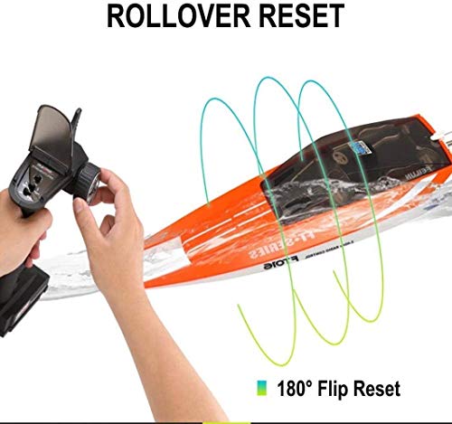 XHCP 2.4G Control Remoto Barco Simulación Lancha rápida Modelo Radio Juguete Piscina de Alta Velocidad Lago al Aire Libre Función de Sensor de Agua Juguetes controlados a Distancia