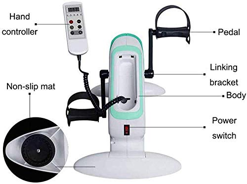 XHCP Máquina de rehabilitación eléctrica para Personas Mayores, Bicicleta de Fitness portátil para Ejercicios de Brazos/piernas, Mini Pedal de Ciclismo, ejercitador St