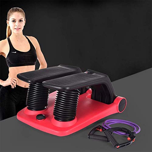 XHCP Stepper, Fitness Pedal Fitness Home Mini Stepper Air Climber Step Fitness Exercise Machine with Resistance Band and LCD Display