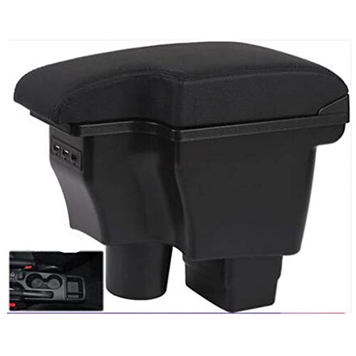 XHSM Caja apoyabrazos para CX-3 Cuadro De Reposabrazos Versión Cx3 Mazda2 SKYACTIV De Mazda 2 Mazda Demio Reposabrazos Caja De Doble Capa con Interfaz 3usb Consola Central del Coche