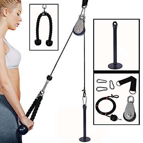 XHZY Home Workout Fitness Pulley Cable System DIY Loading Pin Lifting Tricceps Rope Machine Adjustable Length Gym Sports Accessories