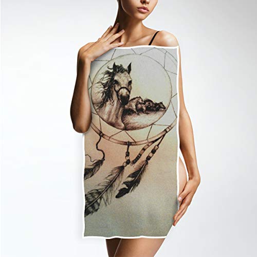 XiangHeFu Baño Toalla de Mano Ducha multipropósito Dream Catcher Horse Gym Altamente Absorbente Ultra Suave XiangHeFu Baño Toalla de Mano Ducha multipropósito Dream Catcher Horse Gym Altamente Absorbente Ultra Suave