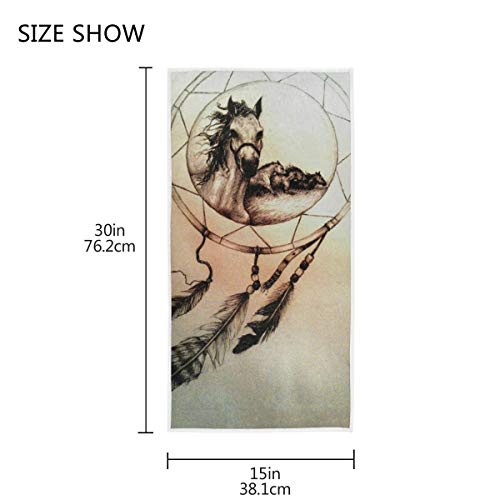 XiangHeFu Baño Toalla de Mano Ducha multipropósito Dream Catcher Horse Gym Altamente Absorbente Ultra Suave XiangHeFu Baño Toalla de Mano Ducha multipropósito Dream Catcher Horse Gym Altamente Absorbente Ultra Suave