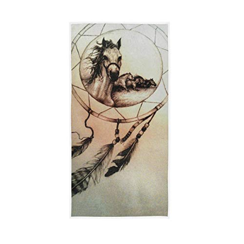 XiangHeFu Baño Toalla de Mano Ducha multipropósito Dream Catcher Horse Gym Altamente Absorbente Ultra Suave XiangHeFu Baño Toalla de Mano Ducha multipropósito Dream Catcher Horse Gym Altamente Absorbente Ultra Suave