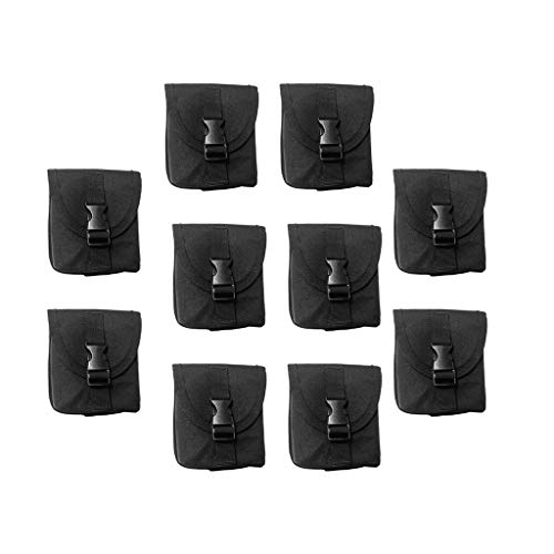 XIAOFANG 10pcs Buceo Cinturón de lastre de Bolsillo de Buceo Bolsa de cinturón Bolsa con Hebilla QR